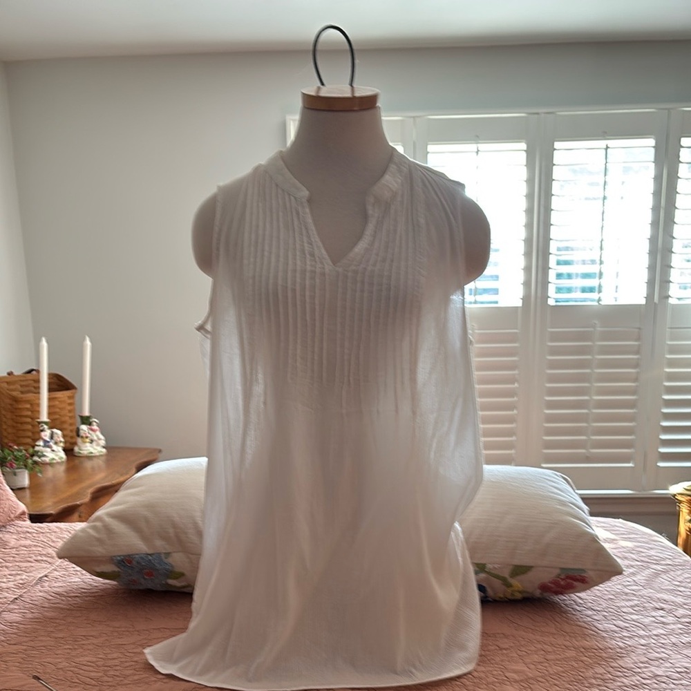 J. Jill white cotton top